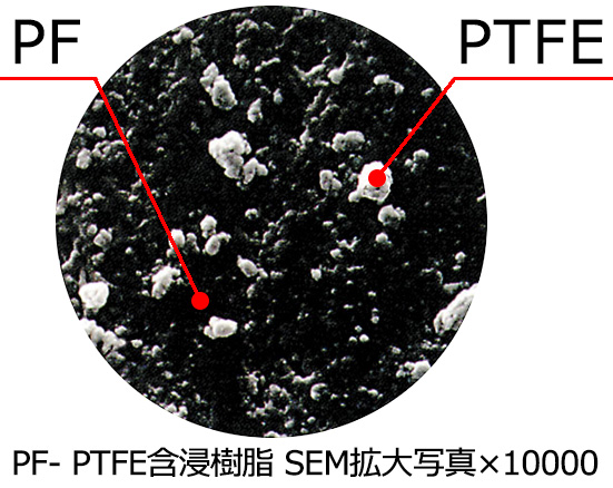 MD2500/2500F PF・PTFE含浸樹脂　SEM拡大写真x10000